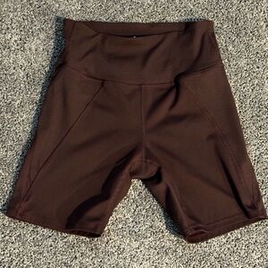 Women's Brown High-Waisted Shorts